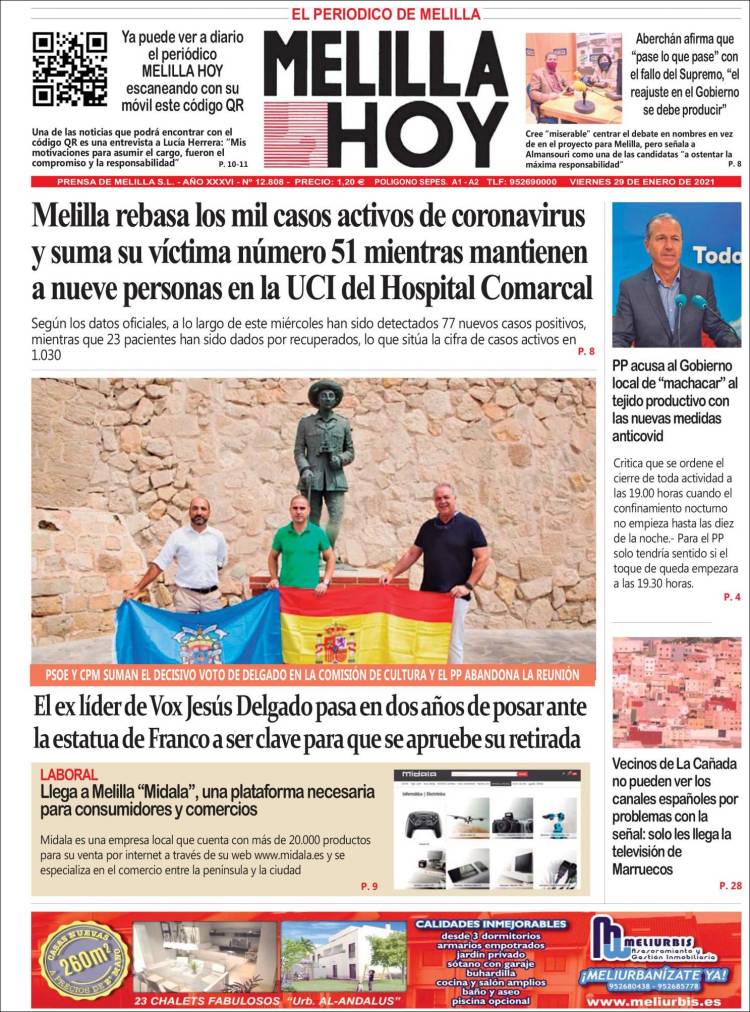 Portada de Melilla Hoy (Espa&ntilde;a)