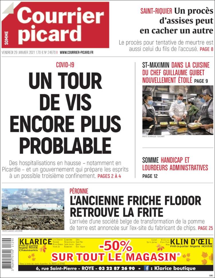 Portada de Courrier Picard (France)