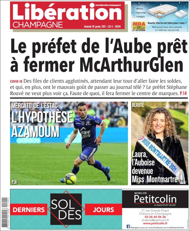 Portada de Libération Champagne (France)