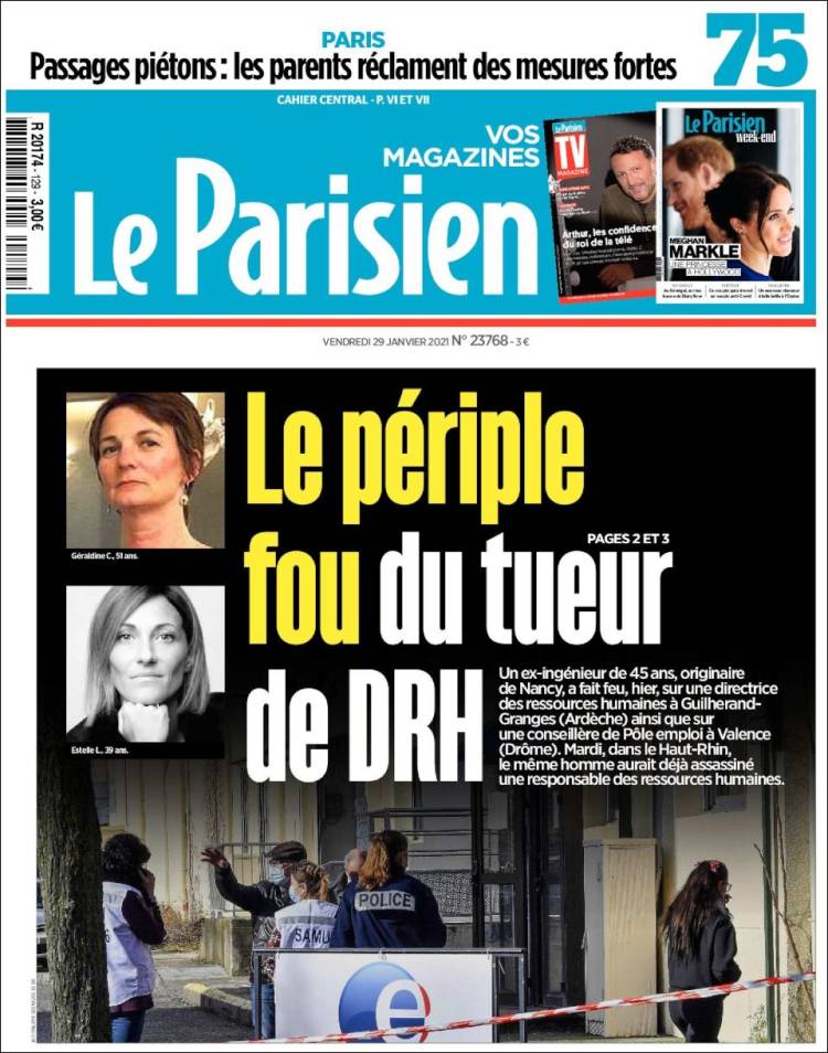 Portada de Le Parisien (France)