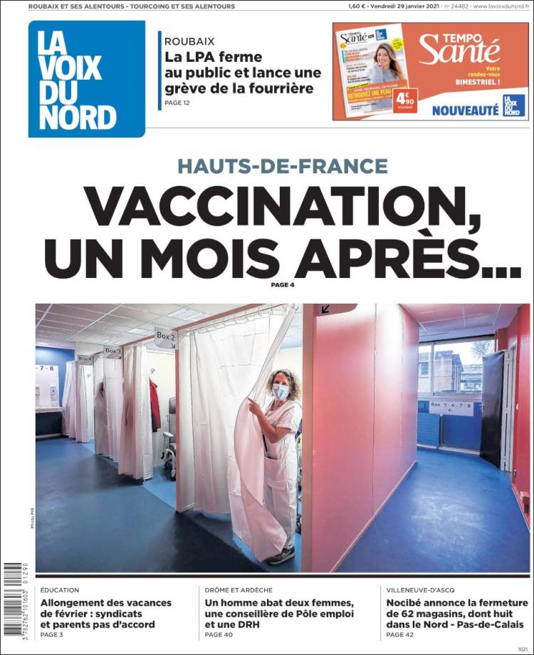 Portada de La Voix du Nord (France)