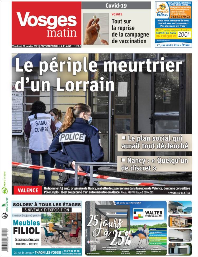 Portada de Vosges Matin (France)