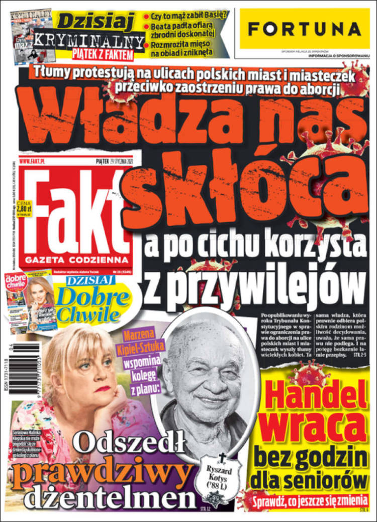 Portada de Fakt (Polonia)
