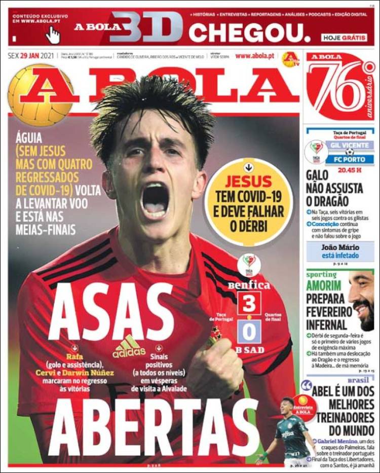 Portada de A Bola (Portugal)
