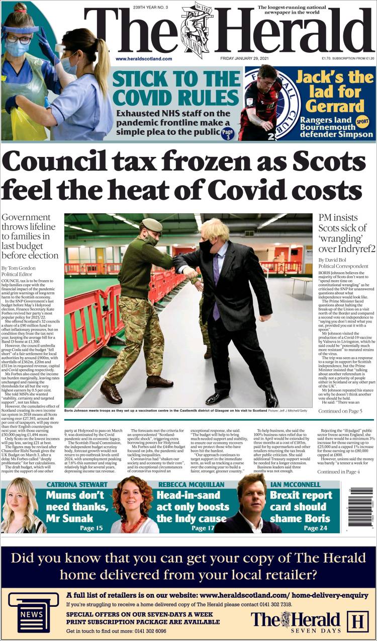 Portada de The Herald (United Kingdom)