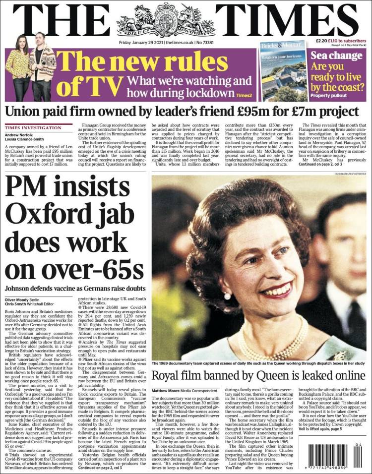 Portada de The Times (United Kingdom)