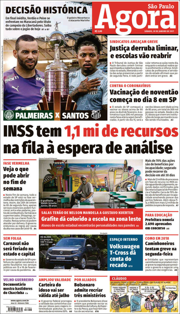 Portada de Agora São Paulo (Brasil)