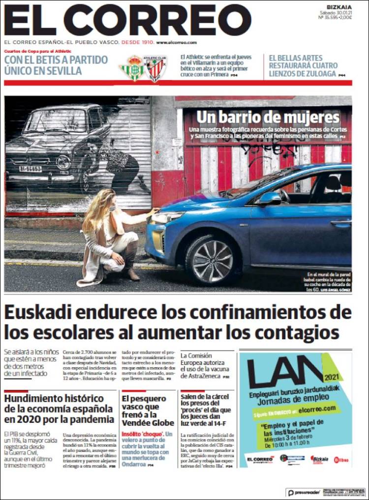 Portada de El Correo (España)