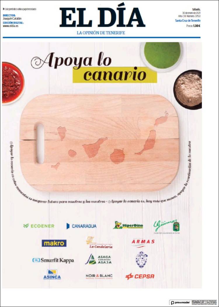 Portada de El Día (España)