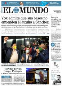 Portada de El Mundo (España)