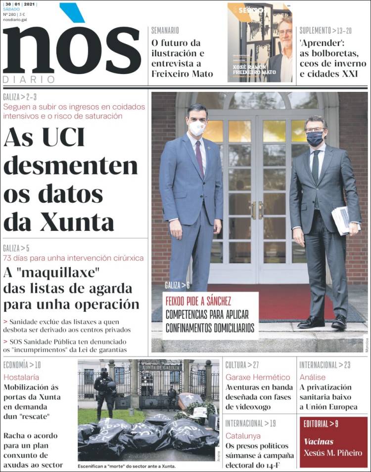 Portada de Nòs Diario (España)