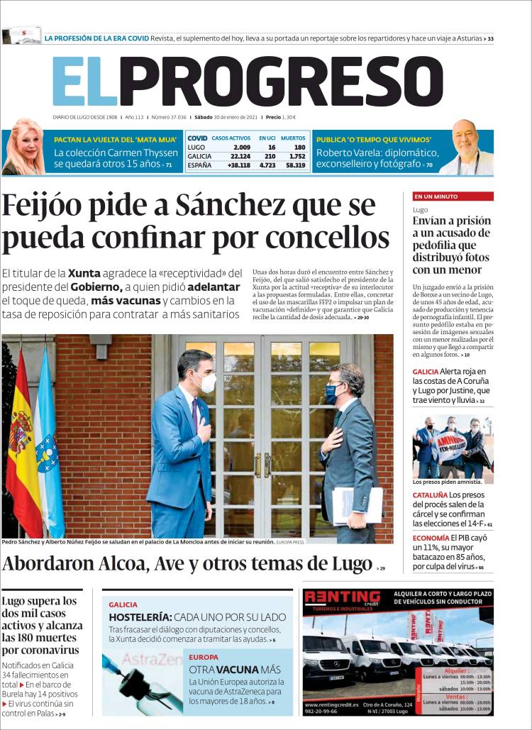 Portada de El Progreso (España)