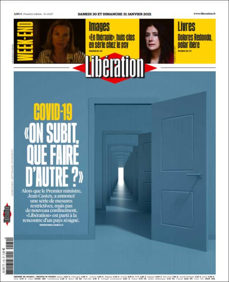 Portada de Libération (Francia)