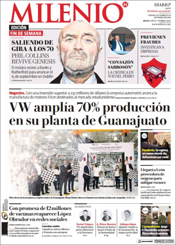 Portada de Milenio de León (México)