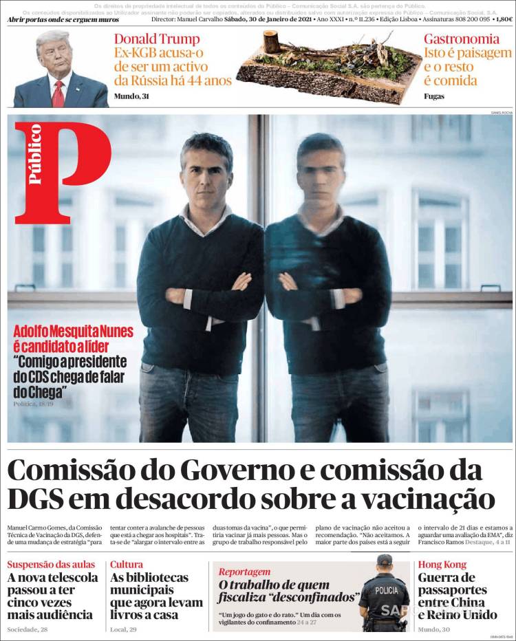 Portada de Público (Portugal)