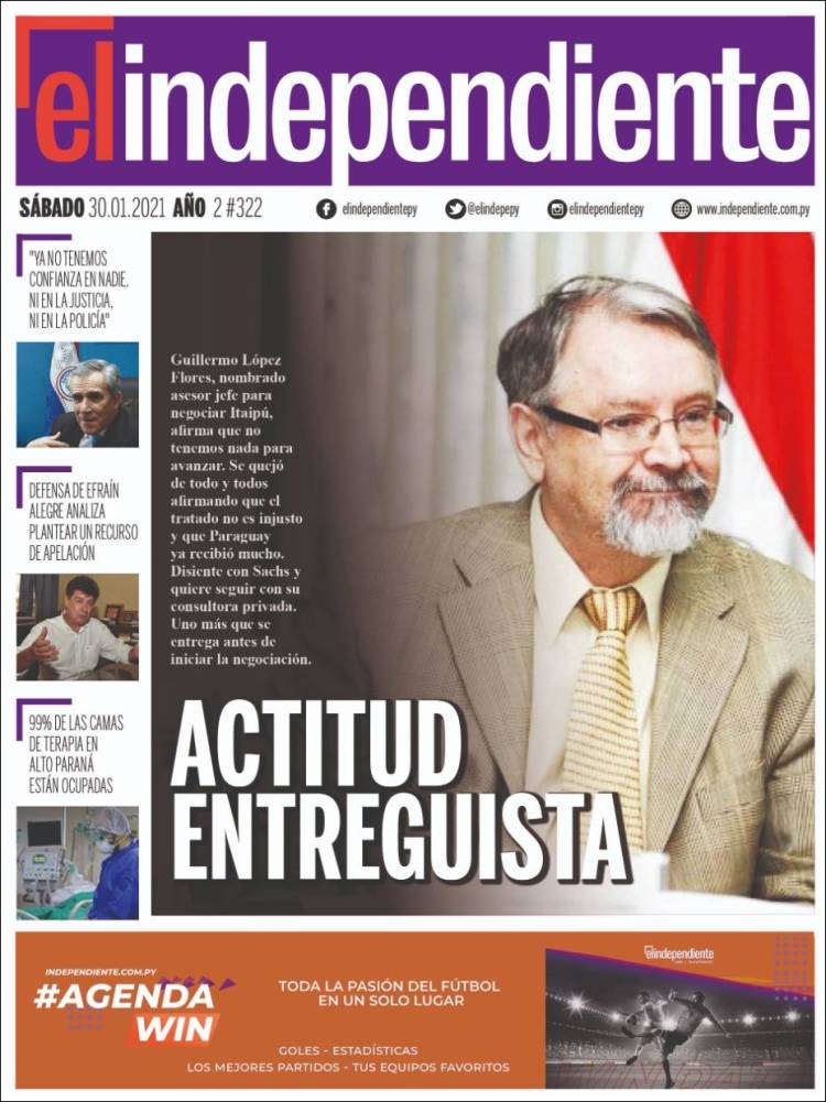 Portada de El Independiente (Paraguay)