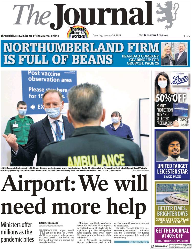 Portada de The Journal (Reino Unido)