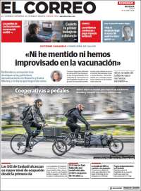 Portada de El Correo (Espagne)