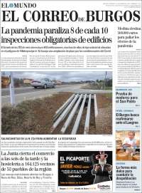 Portada de El Correo de Burgos (España)