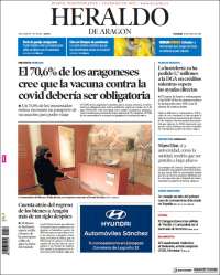 Portada de Heraldo de Aragón (Espagne)