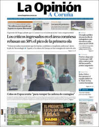 Portada de La Opinión de A Coruña (Espagne)