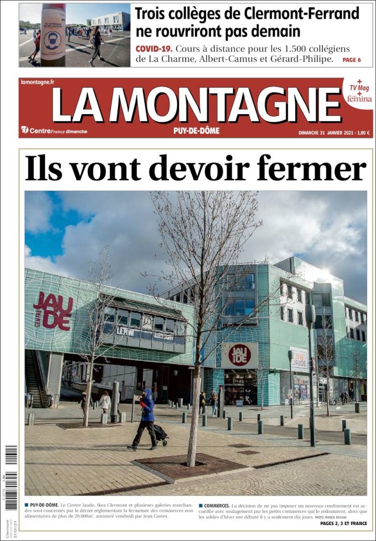 Portada de La Montagne (Francia)