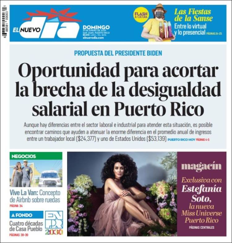 Portada de El Nuevo Día (Puerto Rico)