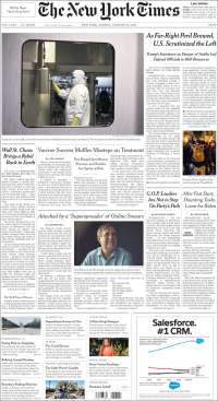 Portada de New York Times (USA)