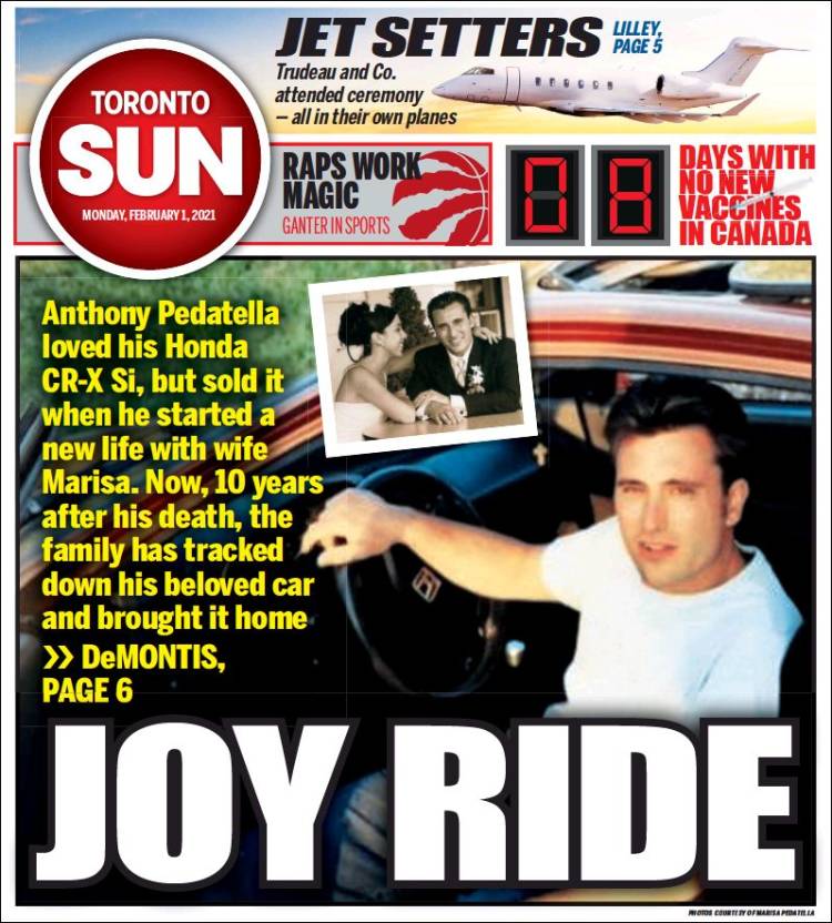 Portada de The Toronto Sun (Canadá)