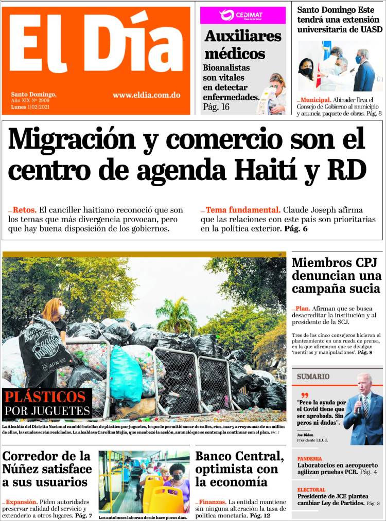Portada de El Día (R. Dominicana)