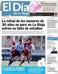 Portada de El Día de La Rioja (España)