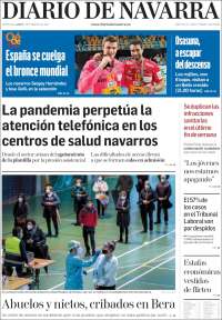 Portada de Diario de Navarra (España)