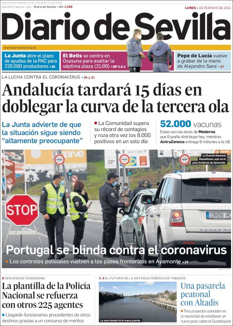 Portada de Diario de Sevilla (España)