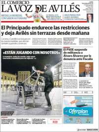 Portada de El Comercio - Avilés (España)