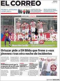 Portada de El Correo (España)