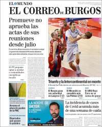 Portada de El Correo de Burgos (España)