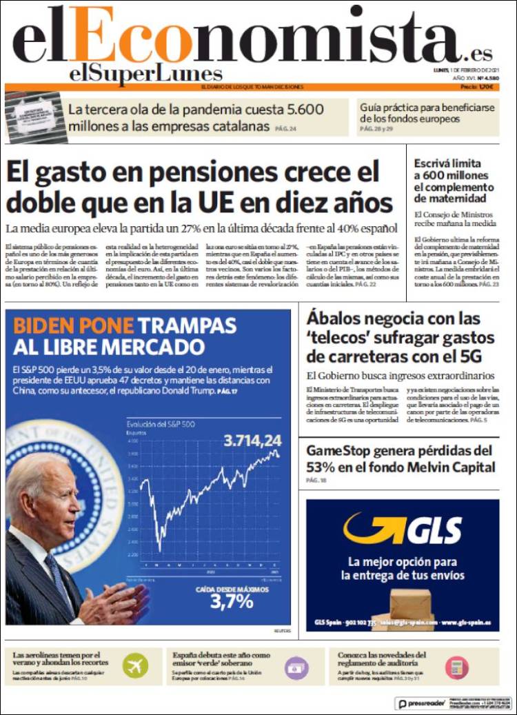 Portada de El Economista (Espa&ntilde;a)