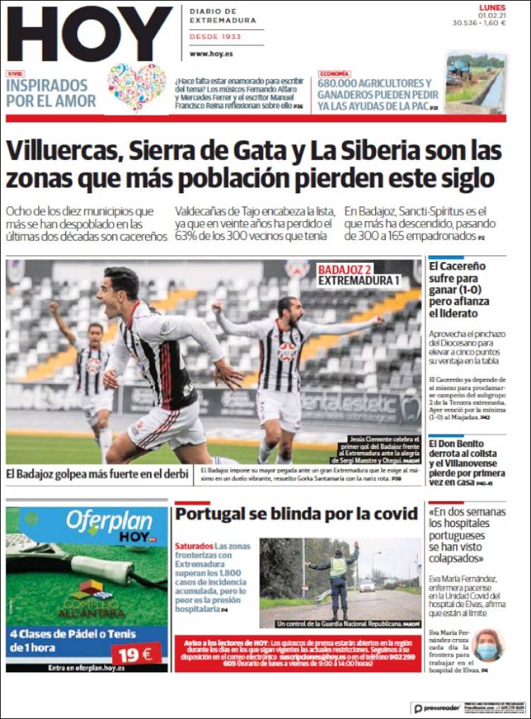 Portada de Hoy - Badajoz (España)