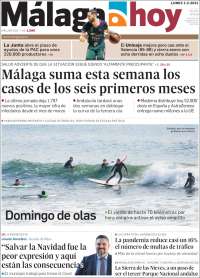 Portada de Málaga Hoy (España)