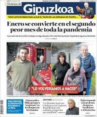 Portada de Noticias de Gipuzkoa (España)