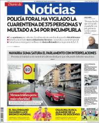 Portada de Noticias de Navarra (España)