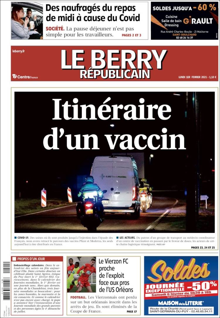 Portada de Berry Republicain (Francia)