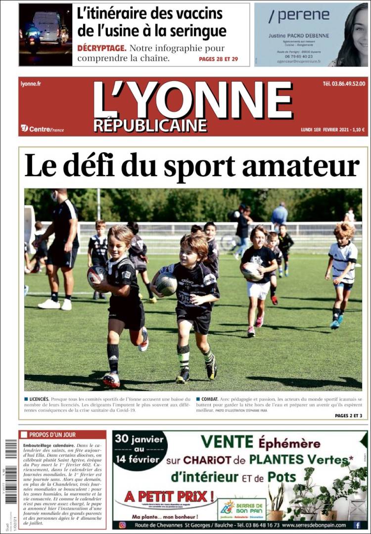 Portada de L'Yonne-Républicaine (Francia)