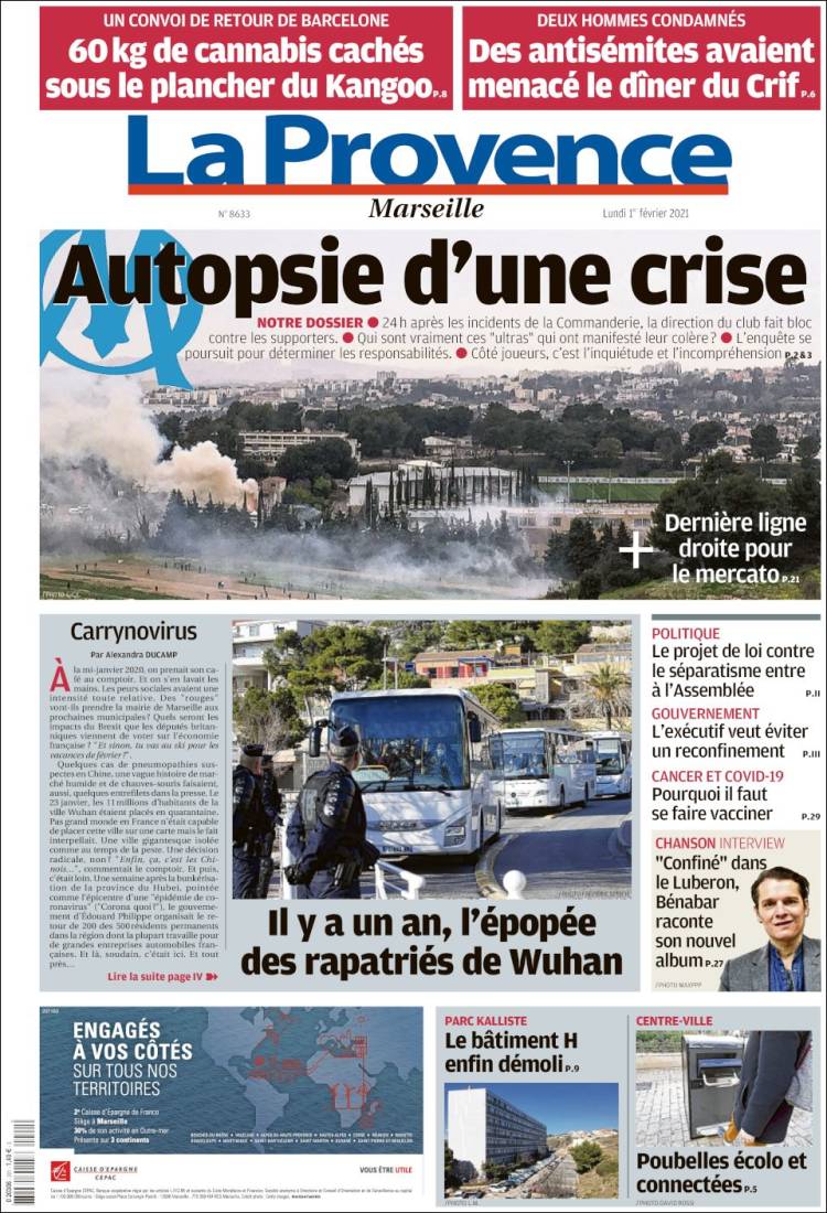 Portada de La Provence (Francia)