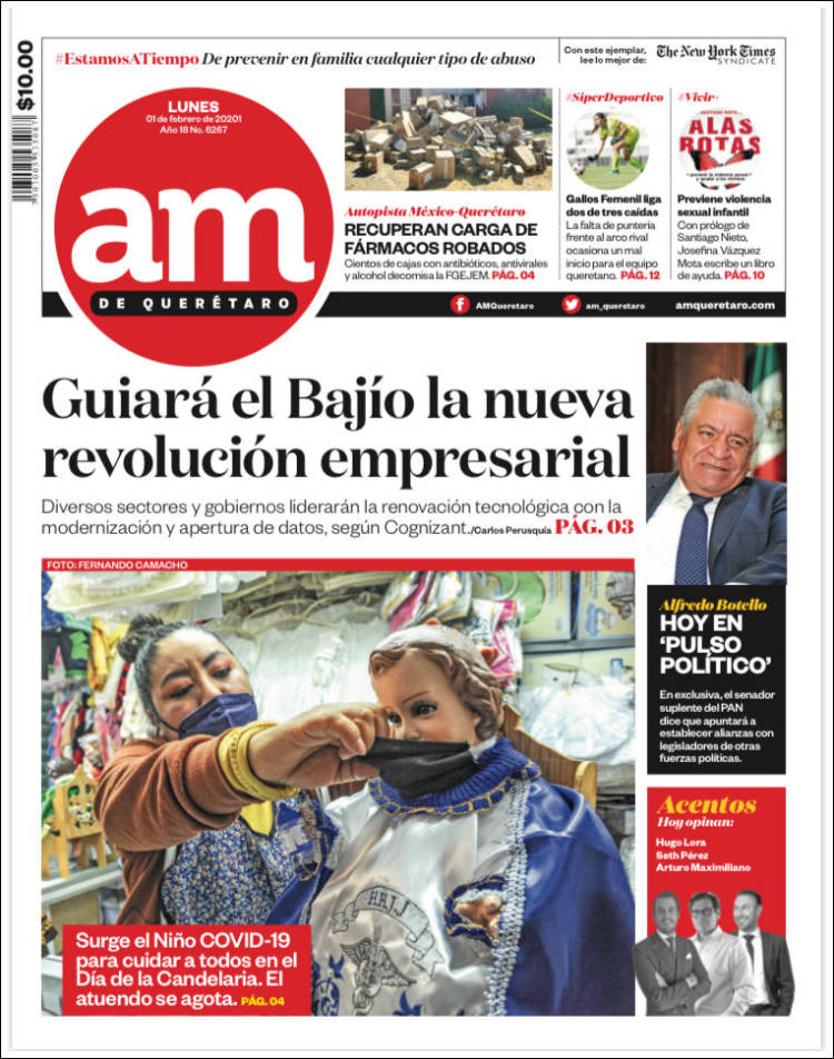 Portada de A.M. Querétaro (M&eacute;xico)