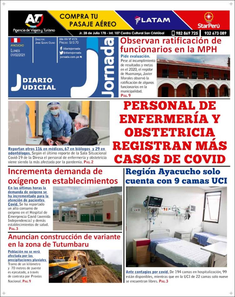 Portada de Diario Jornada (Perú)