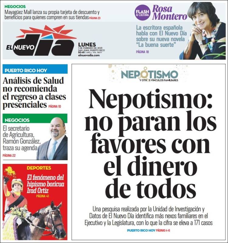 Portada de El Nuevo Día (Puerto Rico)