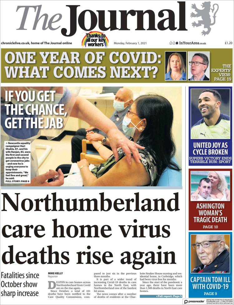 Portada de The Journal (Reino Unido)