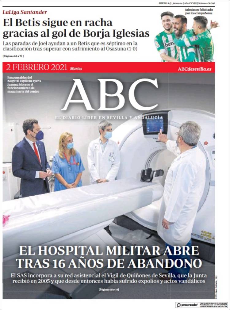 Portada de ABC - Sevilla (España)