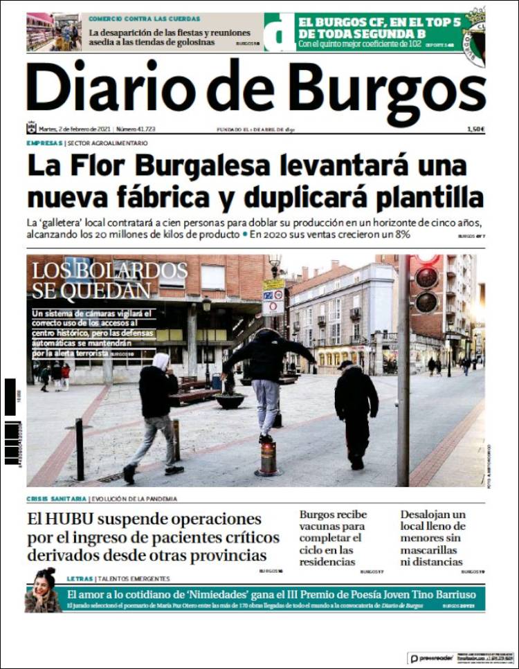 Portada de Diario de Burgos (España)